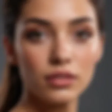 Close-up of skin undertones in Latina complexions