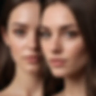 Before and After Gloss Treatment Results Comparison of dull vs. glossy hair strands