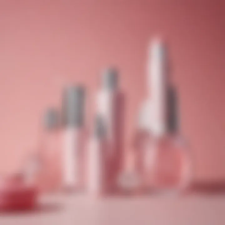 Close-up of Glossier product line emphasizing brand innovation