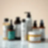 A selection of natural hair care products showcasing diverse formulations