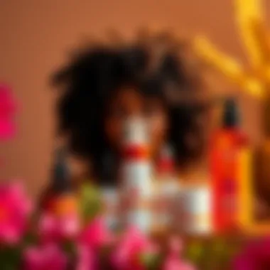 Trending Products in Natural Hair Care Trending natural hair care products displayed aesthetically