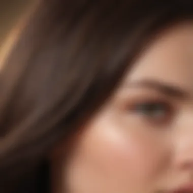 Texture Enhancement with Gloss Treatment Close-up of glossy, healthy hair texture