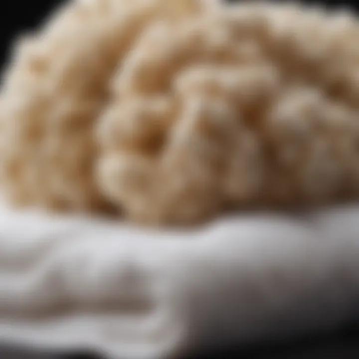 Close-up of a soft, absorbent hair towel designed for curls