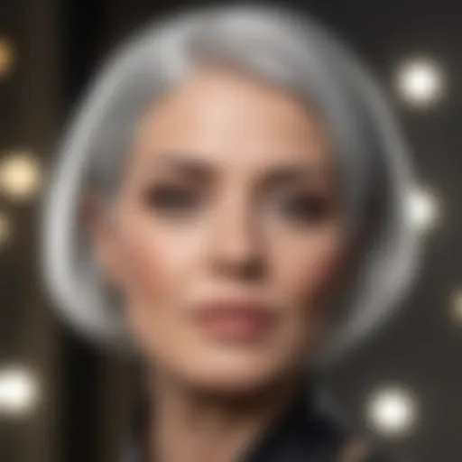 Elegant Silver Bob Hairstyle