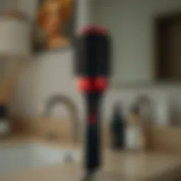 Stylish heated round brush designed for short hair