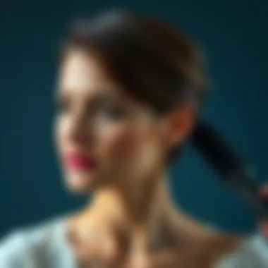 Before and after styling short hair with a heated round brush