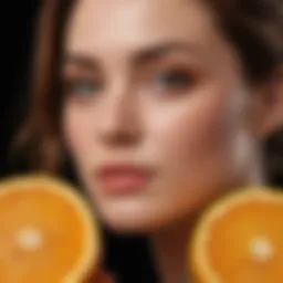 Fresh citrus fruits rich in vitamin C for skin brightening