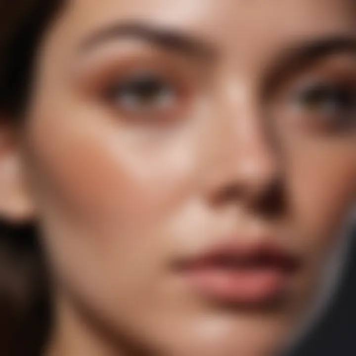 Close-up of a face with visible dark patches