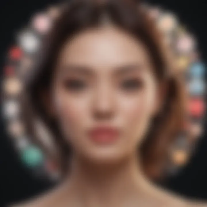 An artistic arrangement of K-beauty brand logos symbolizing their core philosophies