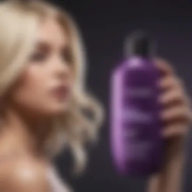 Luxurious Purple Shampoo Bottle for Blonde Hair