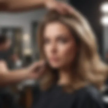 Masterful Hair Stylist Crafting a Glamorous Hairstyle