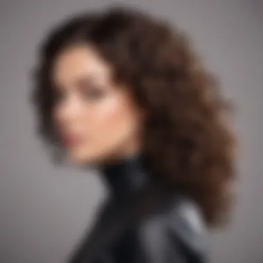 Sleek and modern curls created with a flat iron