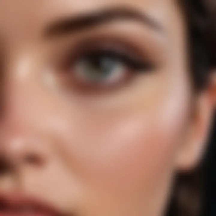 Close-up of perfectly winged eyeliner