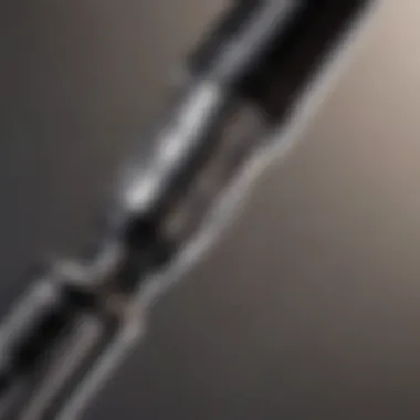 Close-up of a high-quality curling iron barrel