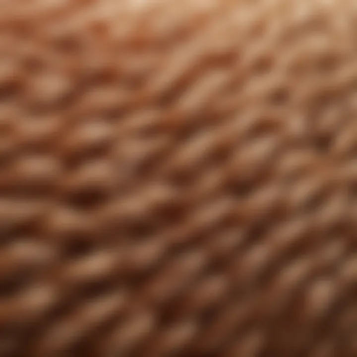 Close-up of microfibre strands showcasing their texture and structure