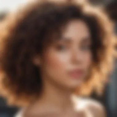 Radiant Natural Curls Natural curls shining under the sun's glow