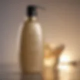 Luxurious shampoo bottle with an elegant design