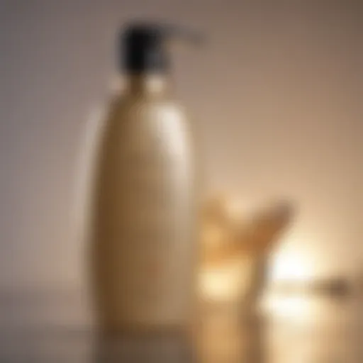 Luxurious shampoo bottle with an elegant design