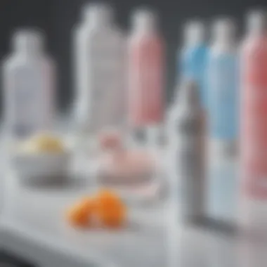 Close-up of Neutrogena product ingredients displayed in a laboratory setting