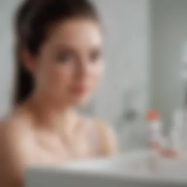 User Experience with Neutrogena Products A satisfied user applying Neutrogena moisturizer in a bright bathroom