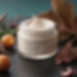 A luxurious cream jar surrounded by natural ingredients