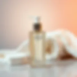 Close-up of a facial wash bottle with a sleek design