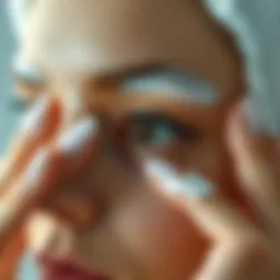 Application of Prep H under the eyes