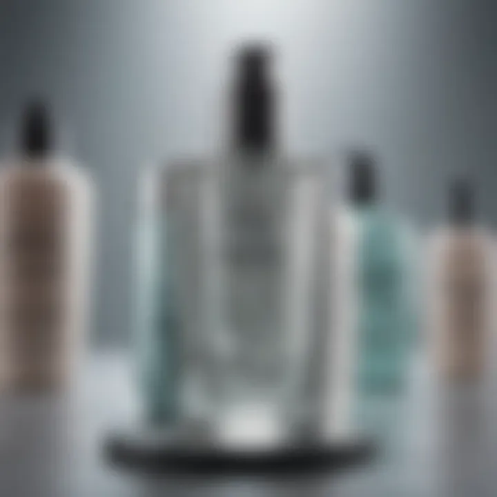 An array of hair care products designed for dry scalp prevention