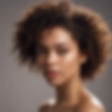 A woman with curly natural hair embracing her beauty