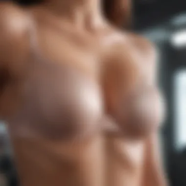 Close-up view of push-up bra emphasizing fit and comfort