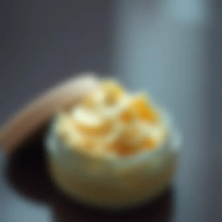 Luxurious shea butter in a delicate container