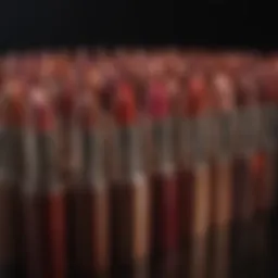 Color swatches showcasing various lipstick shades that complement tan skin tones.