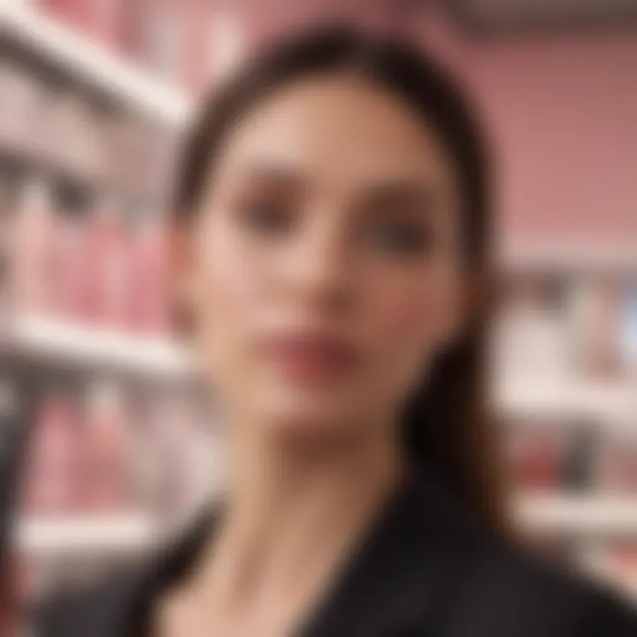 Interactive customer engagement in a Sephora store setting