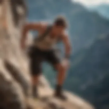 Fitness instructor demonstrating mountain climbers