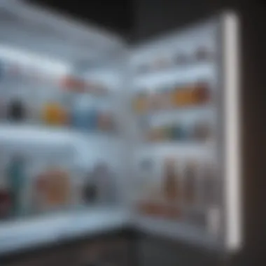 Innovative Skincare Fridge Design with Soft Lighting