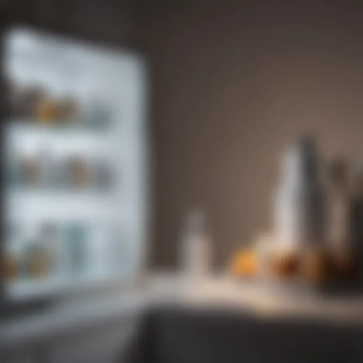 Minimalist Skincare Fridge in Modern Setting