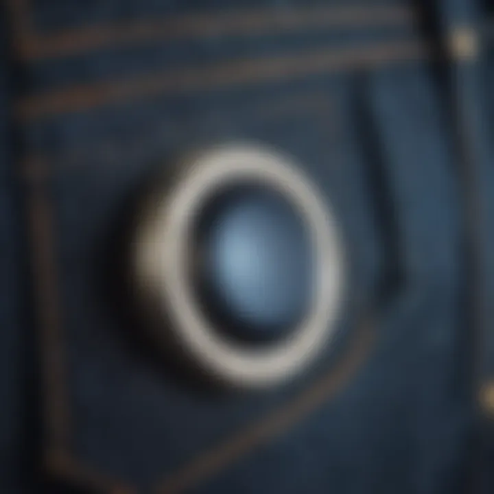 Sleek High-End Denim Button Detail