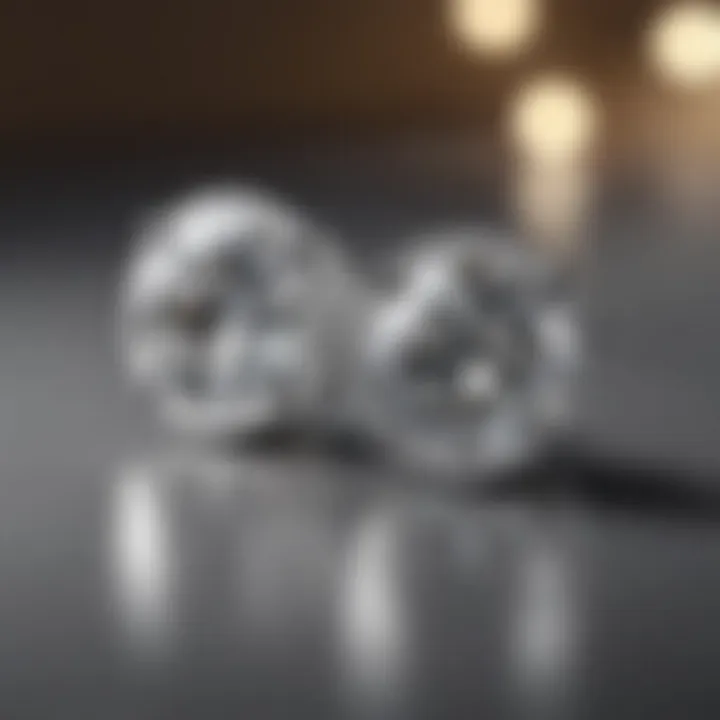 Sleek Diamond Stud Earrings