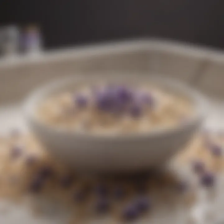 Soothing Oatmeal Bath with Lavender Petals