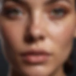 Close-up of skin showing hyperpigmentation