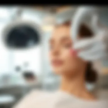 Cosmetic treatment equipment in a serene clinic