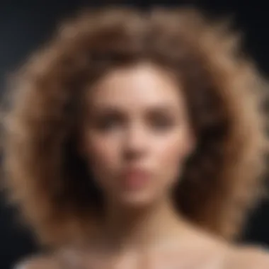 Close-up of frizzy hair with static electricity