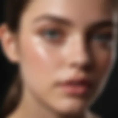 Teen applying primer with precision
