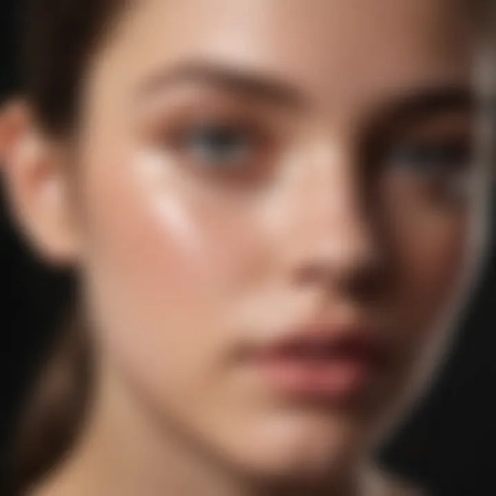 Teen applying primer with precision