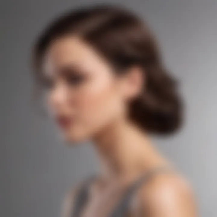 Elegant hairstyle with temporary hair relaxer