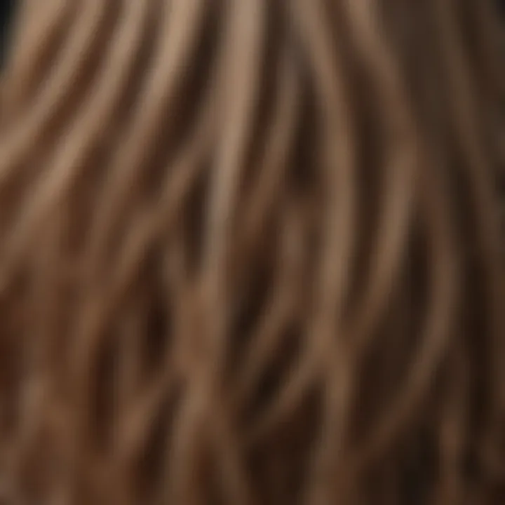 Hair strands under the microscope