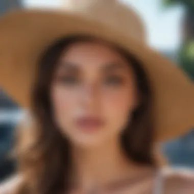 Chic sun hat featuring sustainable materials