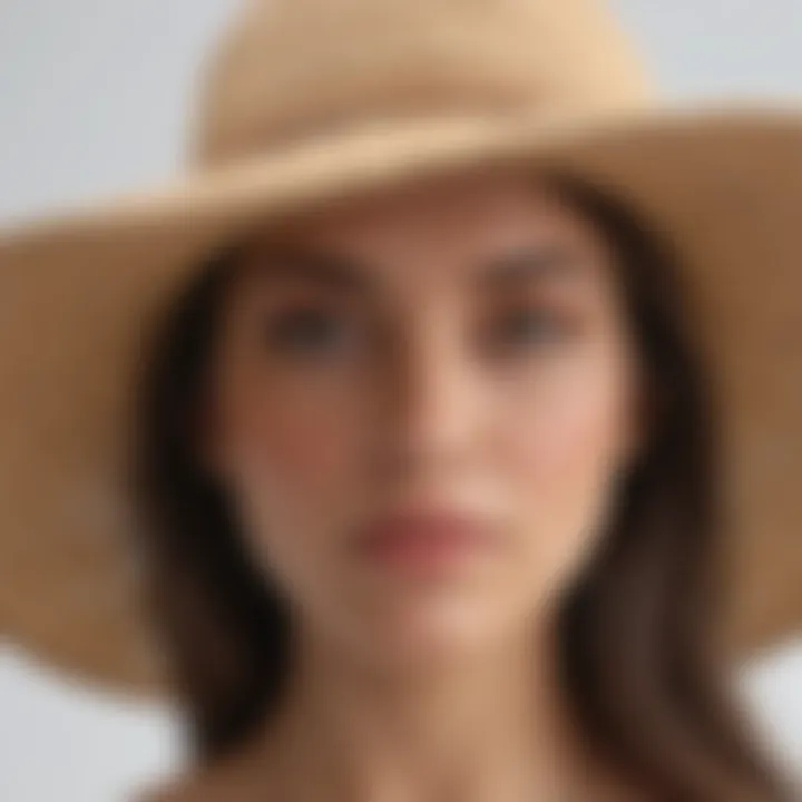 Contemporary sun hat made from breathable materials