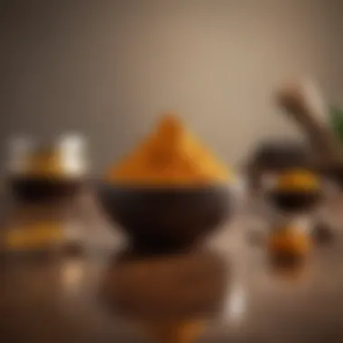 Turmeric paste in a spa-like setting