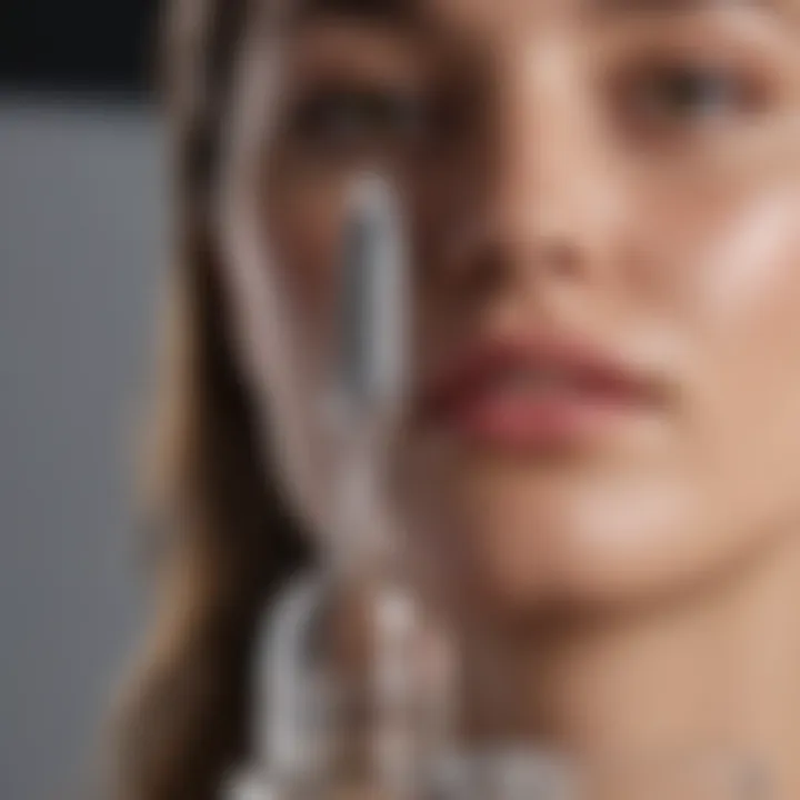 Close-up of a serum dropper with active ingredients